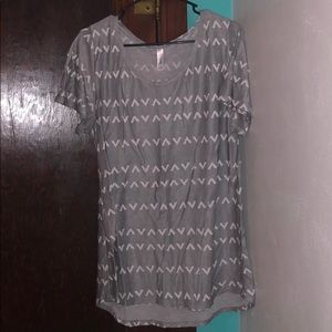 LulaRoe chevron grey classic sz XL